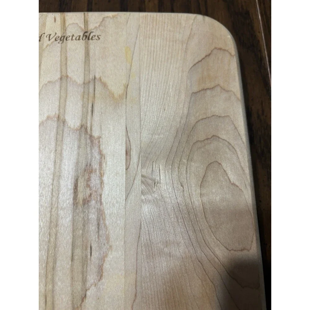Reversible Wood Cutting Board 15x10 Dual Sided Meat & Poultry/Fruit & Vegetables